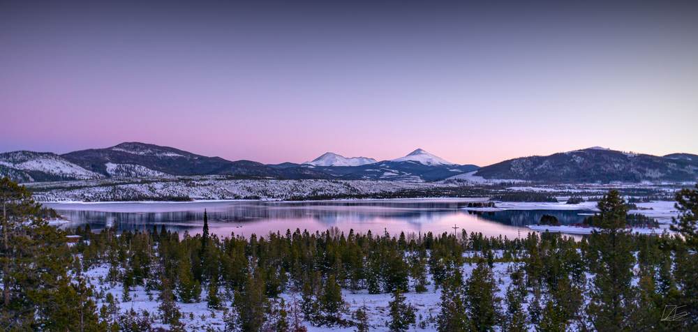 Snowy Sunset